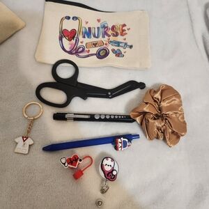 Graphic nurses pouch essentialsCanvas pouch , Semi Personalized Present-nurses